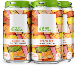 Green Canvas THC Peach Tea - 4PK