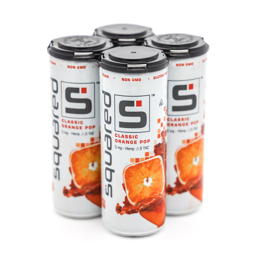 Squared Classic Orange Pop THC Seltzer - 4PK