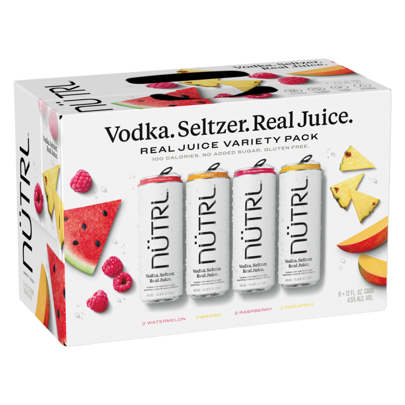 Nutrl Variety 8 Pack - Raspberry, Mango, Watermelon, Pineapple